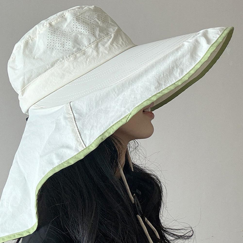 Hat Floppy Wide - Oddychający kapelusz przeciwsłoneczny ze sznurkiem, damski