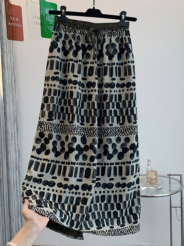 Midi Skirt Floral - Damska letnia spódnica midi w stylu