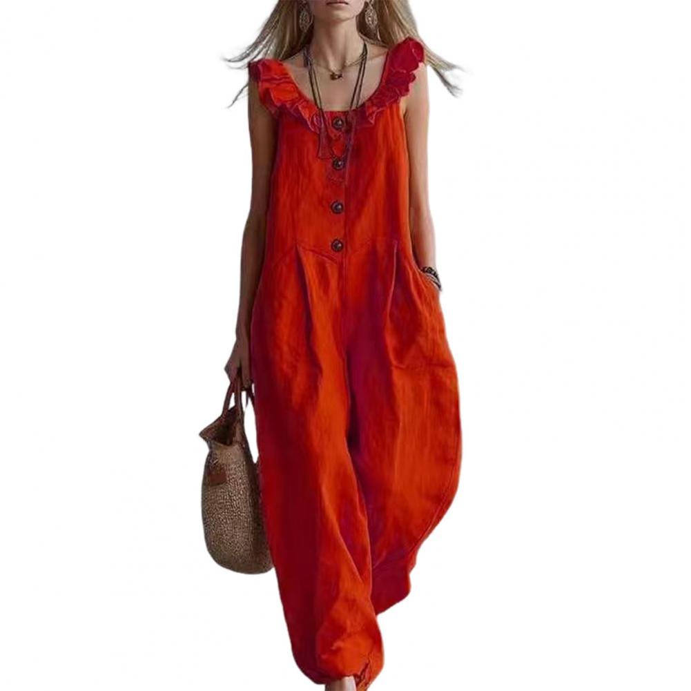 Damski kombinezon oddychający, – Jumpsuit Linen Relaxed recenzja i cena