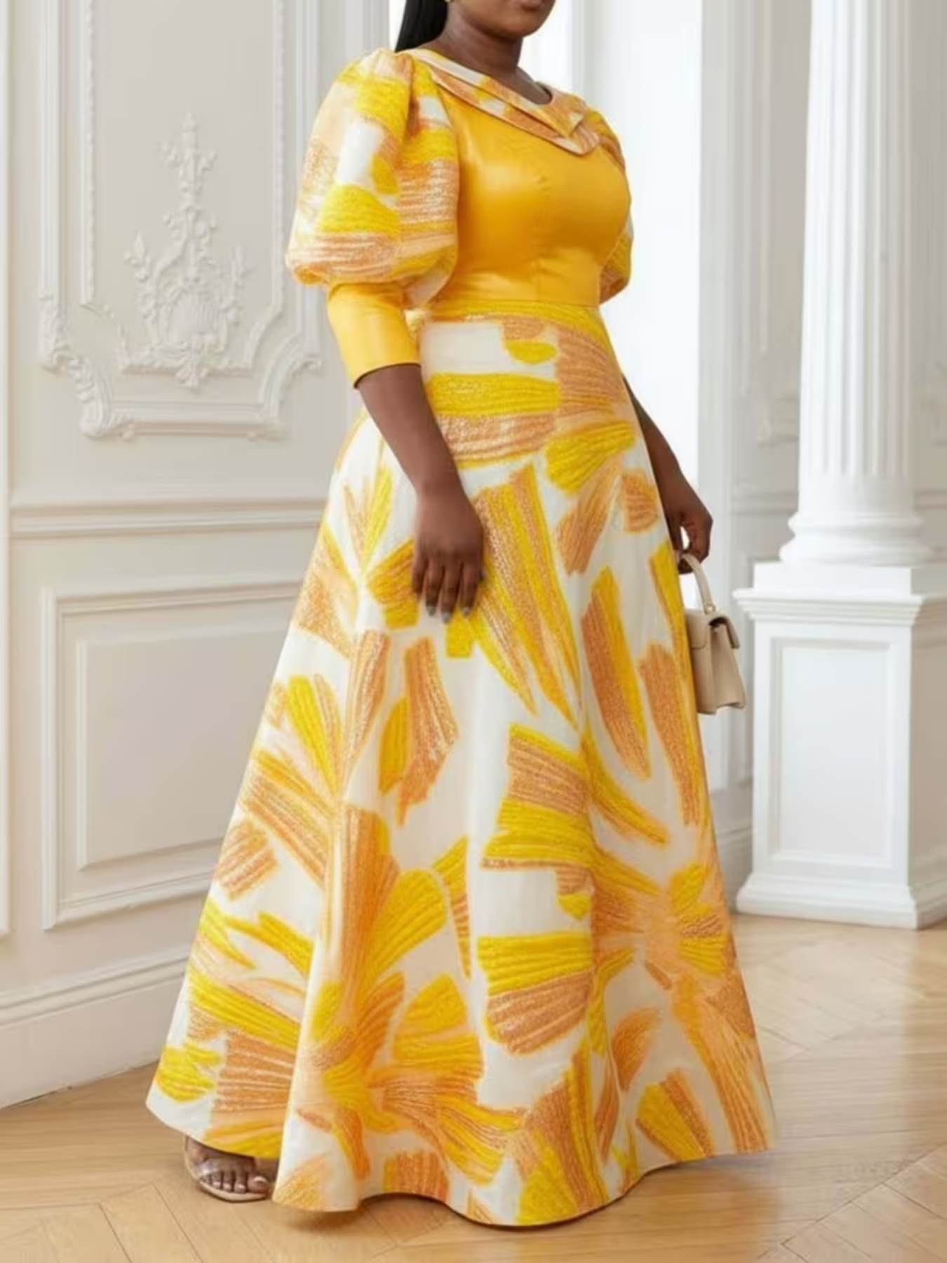 Sukienka maxi z satyny w nadru – Romper Floral Print recenzja i cena