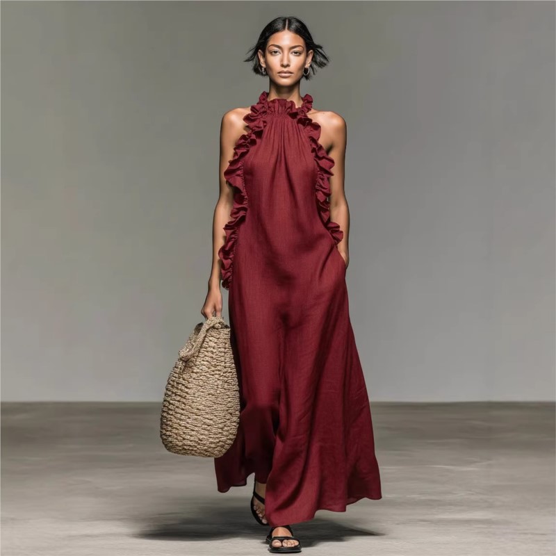 Damska seksowna sukienka maxi  – Maxi Dress Halter recenzja i cena